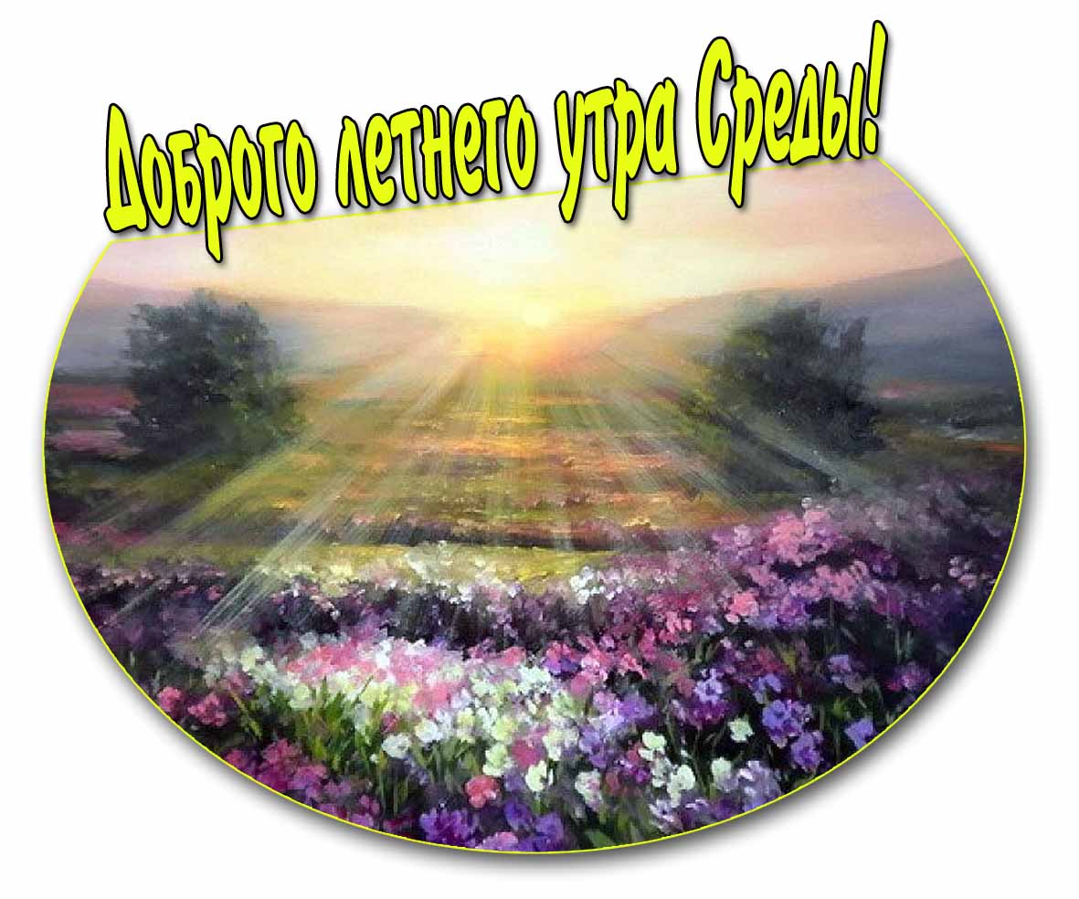 Открытка с пожеланием доброго летнего утра Среды