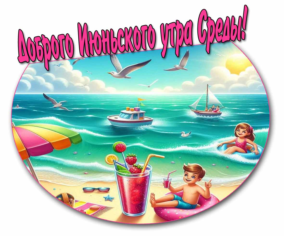 Открытка доброго июньского утра среды!