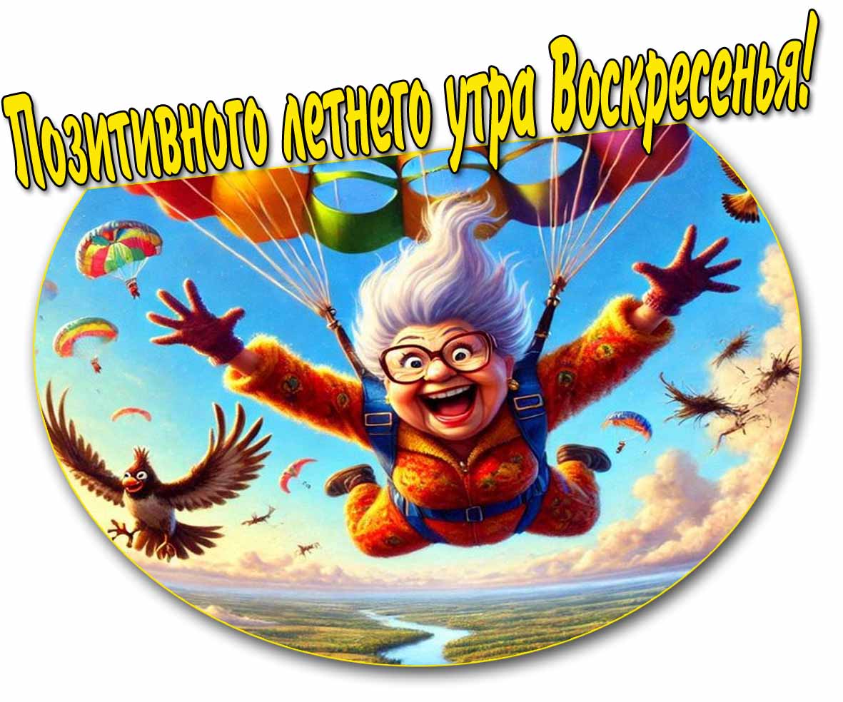 Позитивного летнего утра Воскресенья! - прикольная открытка