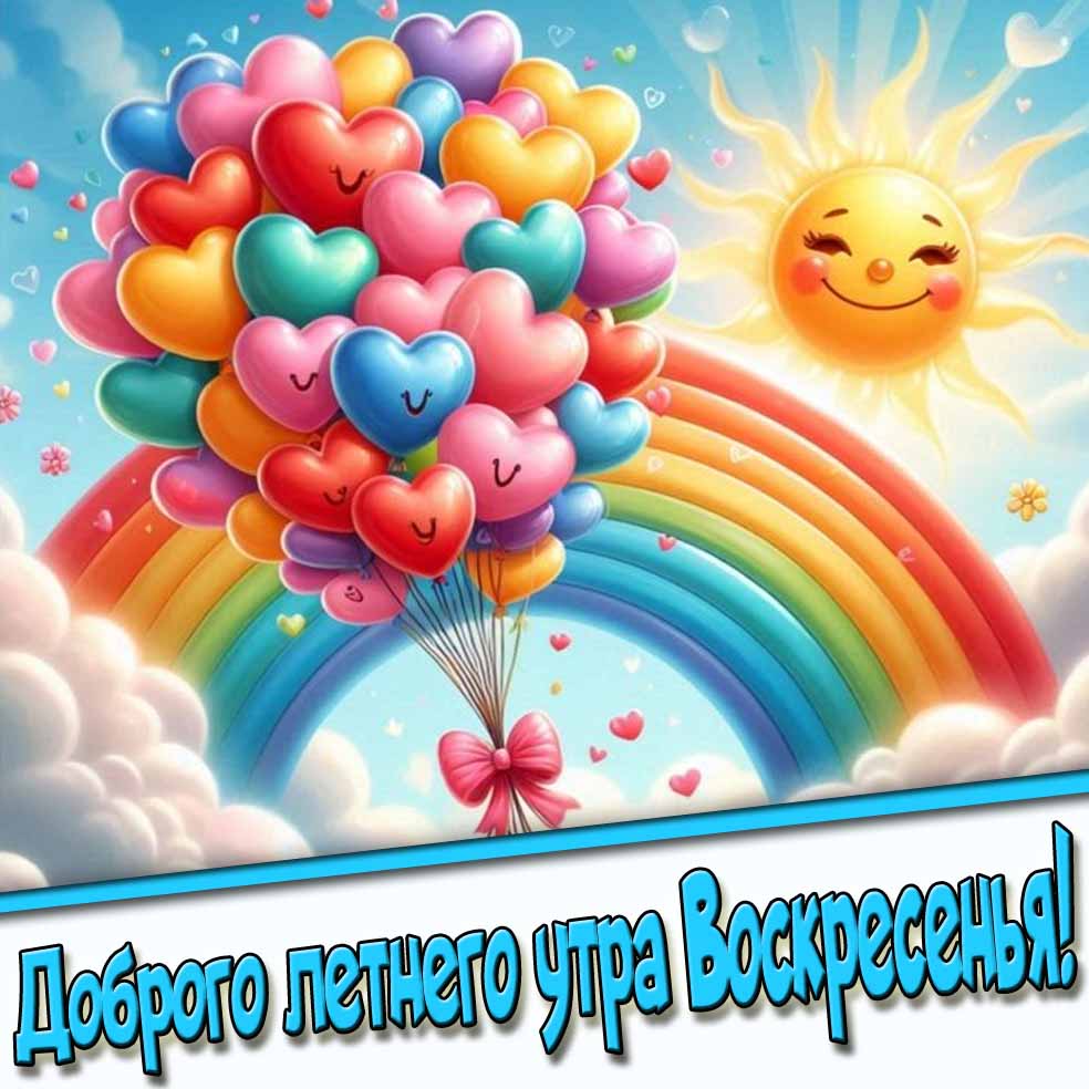 Доброго летнего утра Воскресенья! - красивая картинка