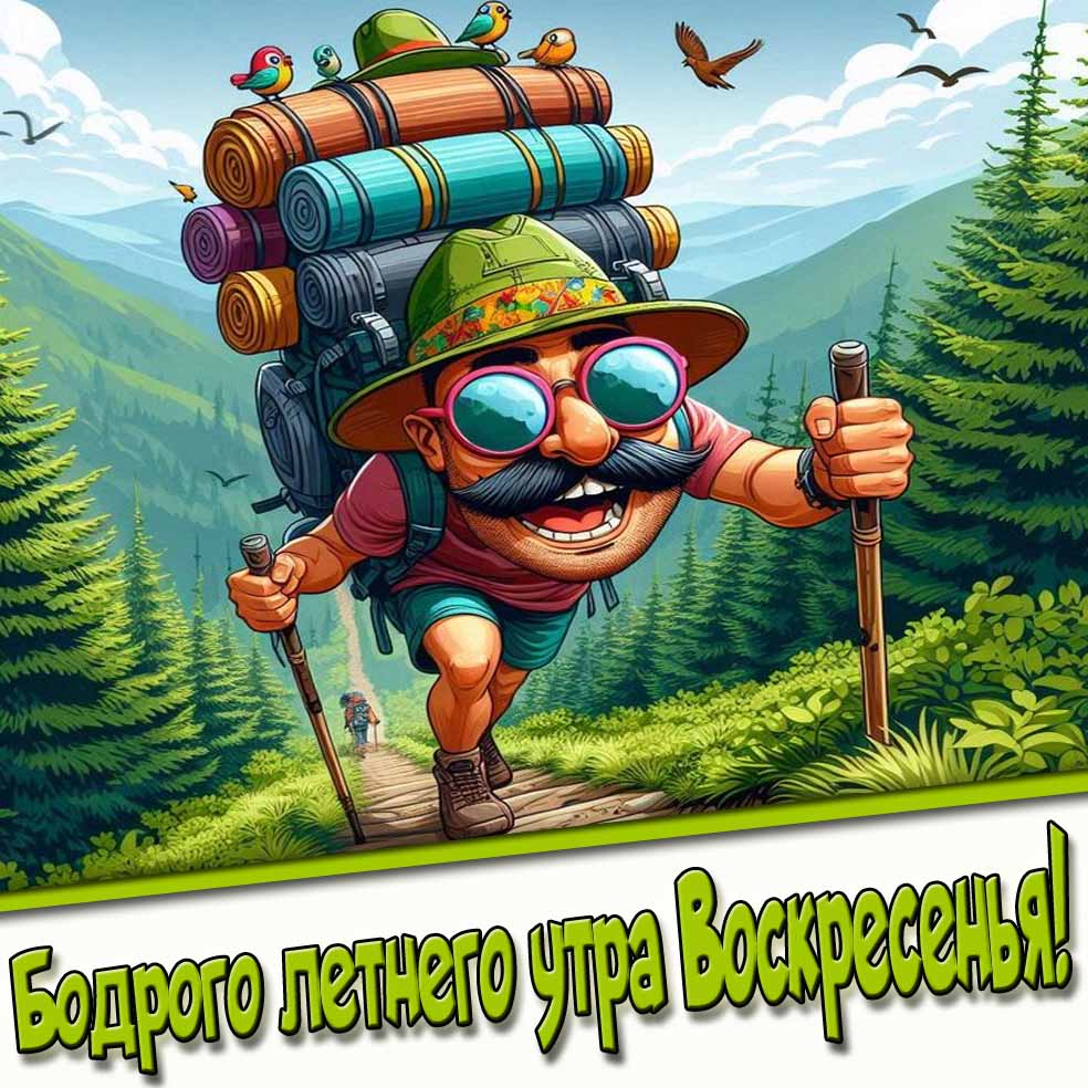 Бодрого летнего утра воскресенья! - прикольная картинка