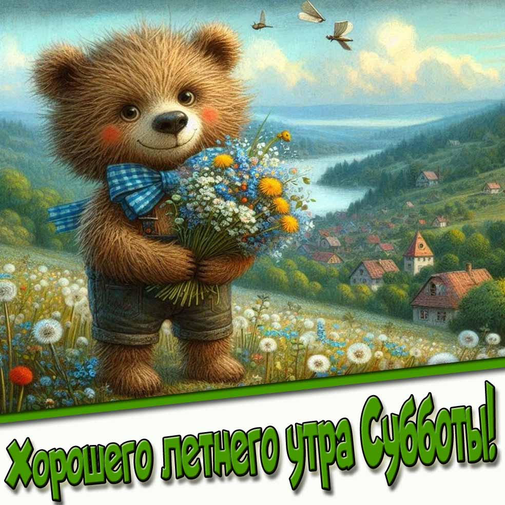Открытка хорошего летнего утра субботы