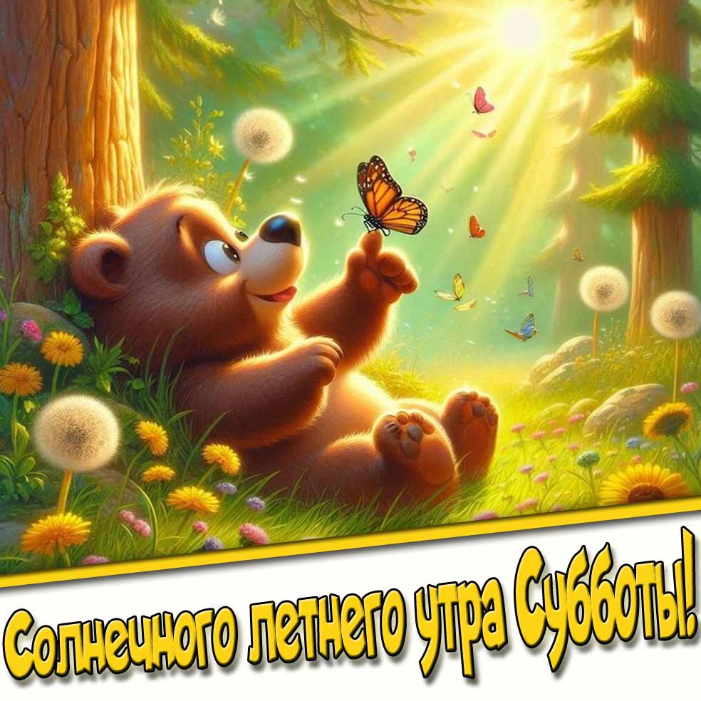Солнечного летнего утра субботы! - красивая открытка
