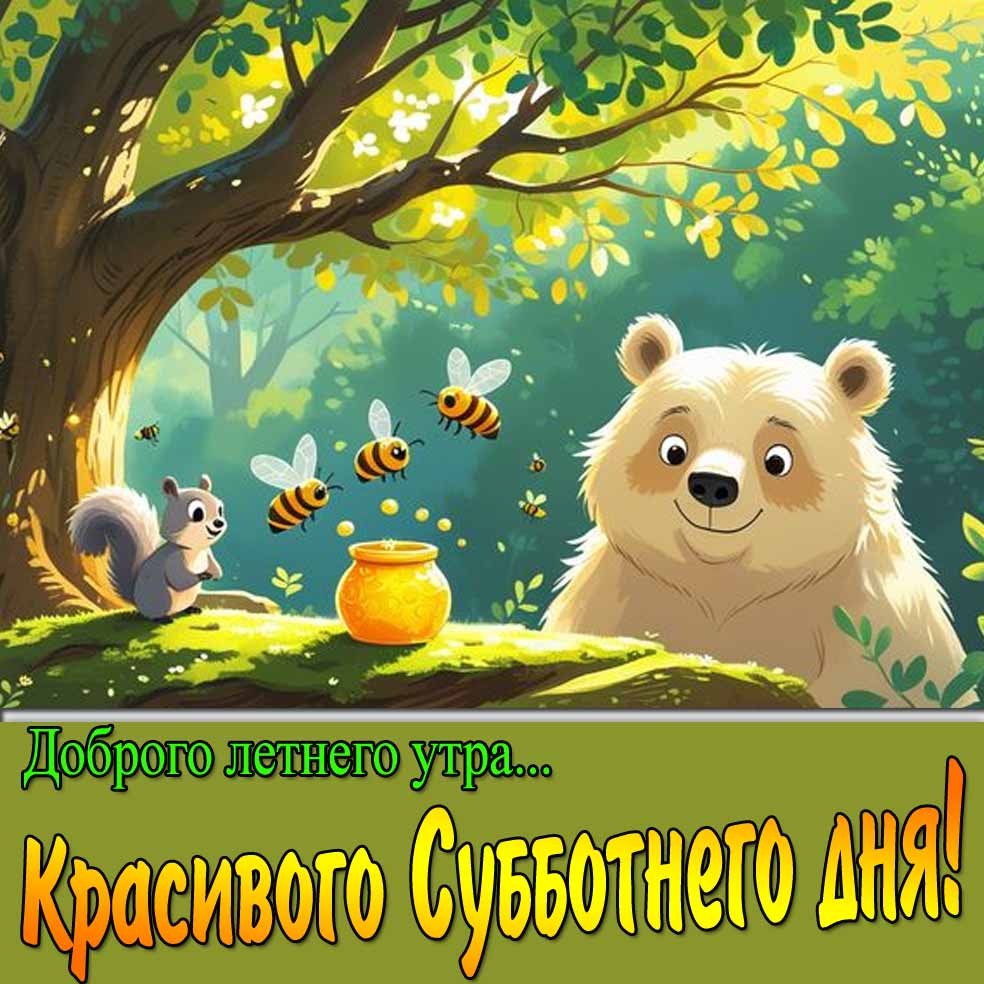 Открытка "Доброго летнего утра... Красивого субботнего дня!"