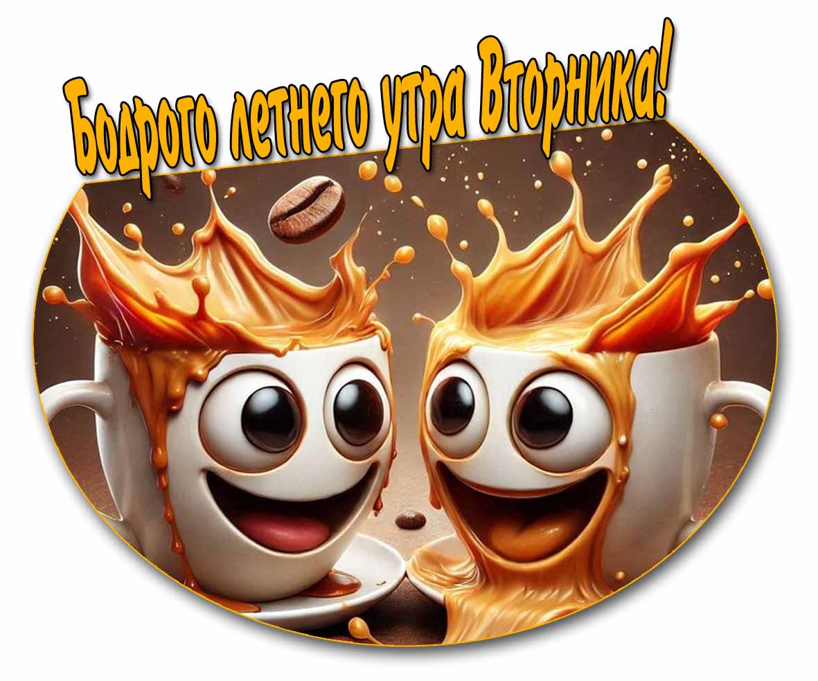 Бодрого летнего утра Вторника! - картинка с кофе