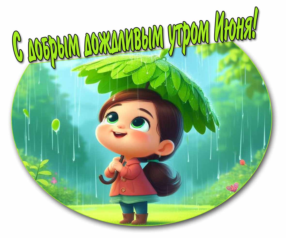 Картинка с добрым дождливым утром Июня