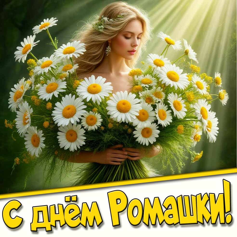 День ромашки - открытка