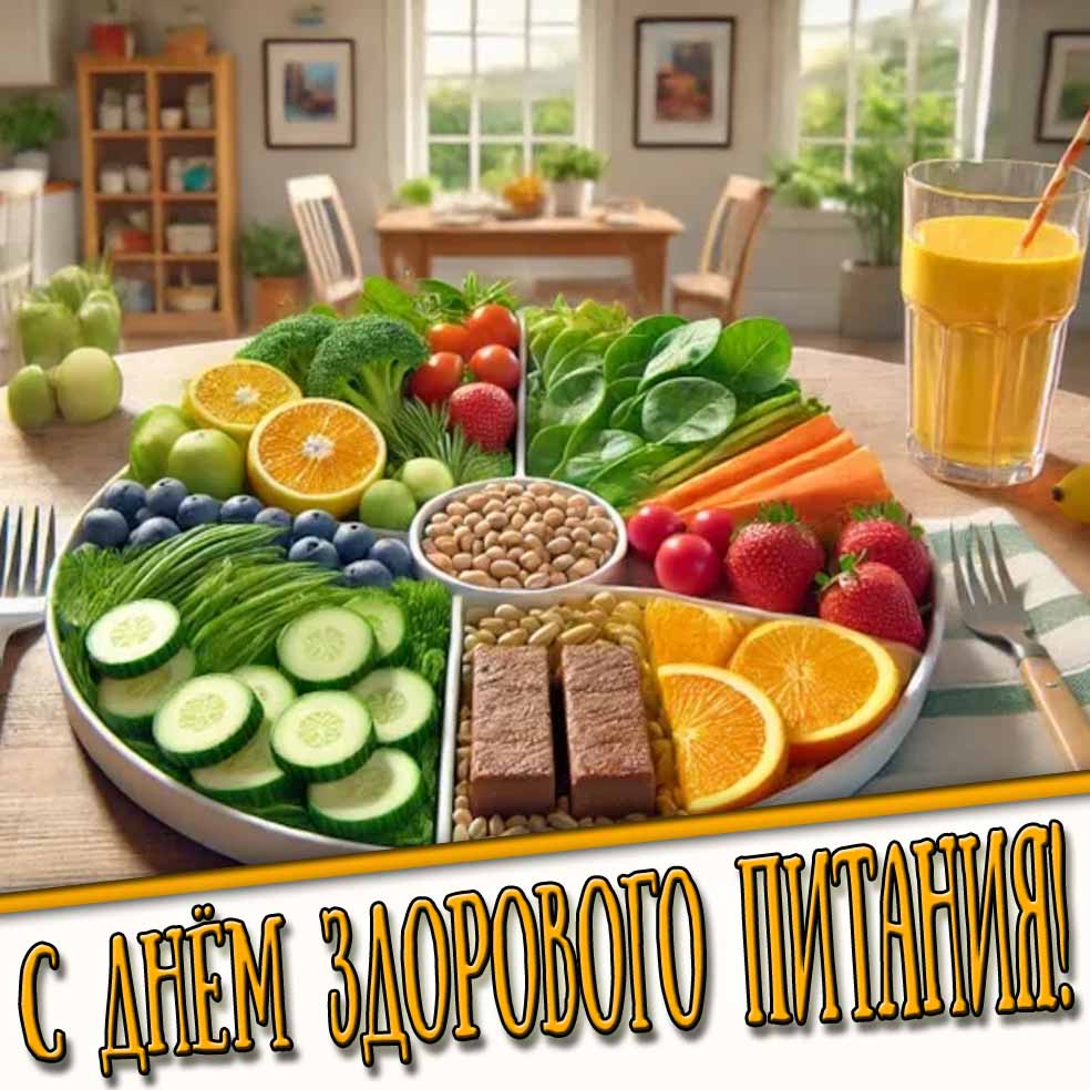 Вкусная открытка на день здорового питания