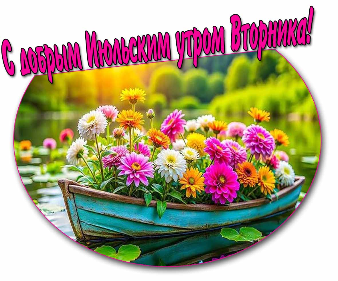 Открытка с добрым Июльским утром Вторника