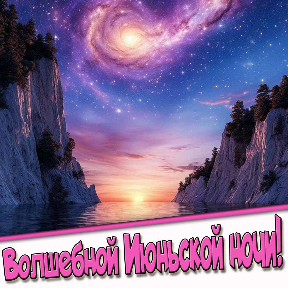 Волшебной Июньской ночи! - красивая открытка