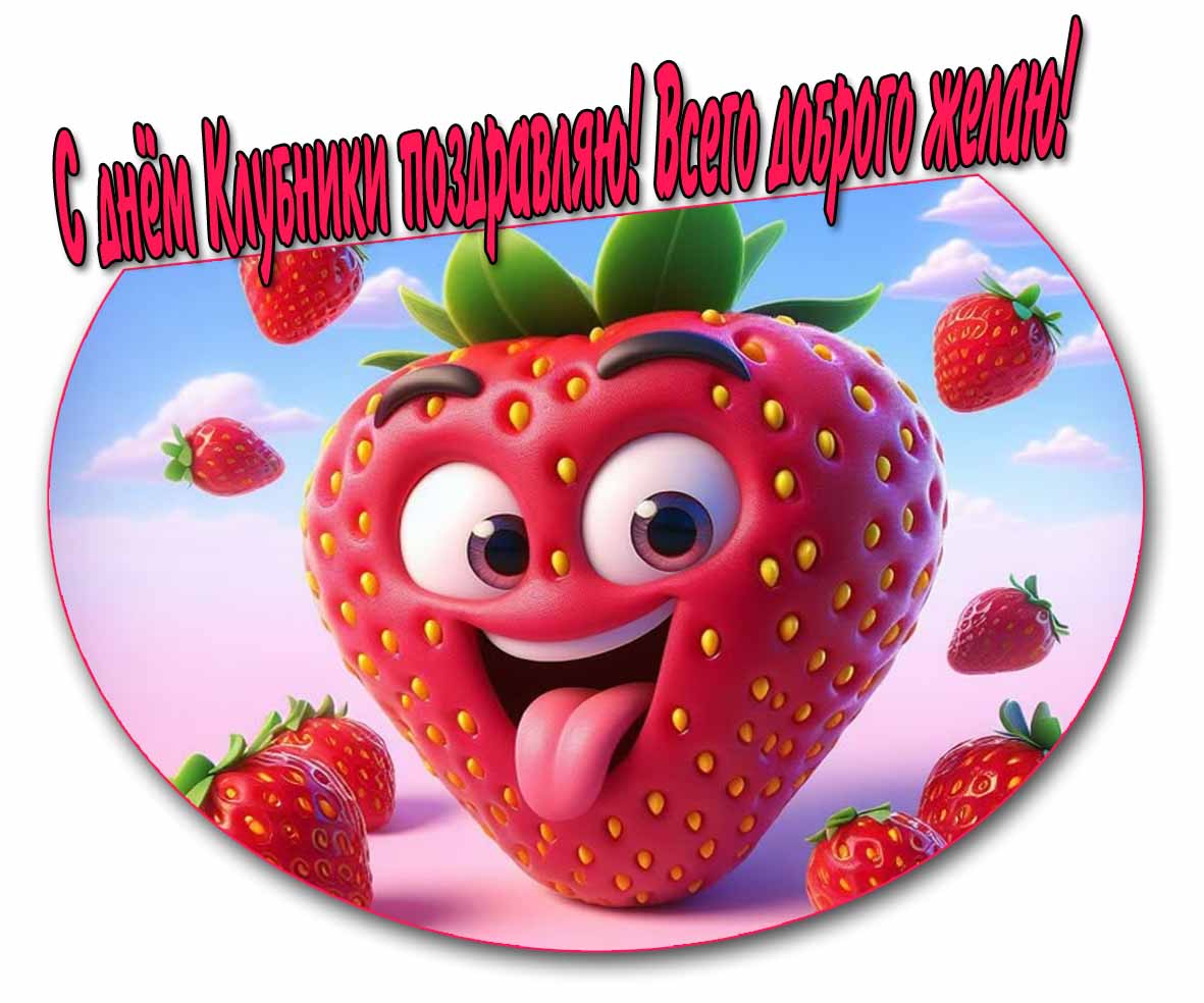С днём клубники открытка с пожеланиями