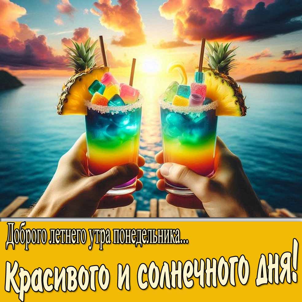 Доброго летнего утра понедельника картинка с пожеланием