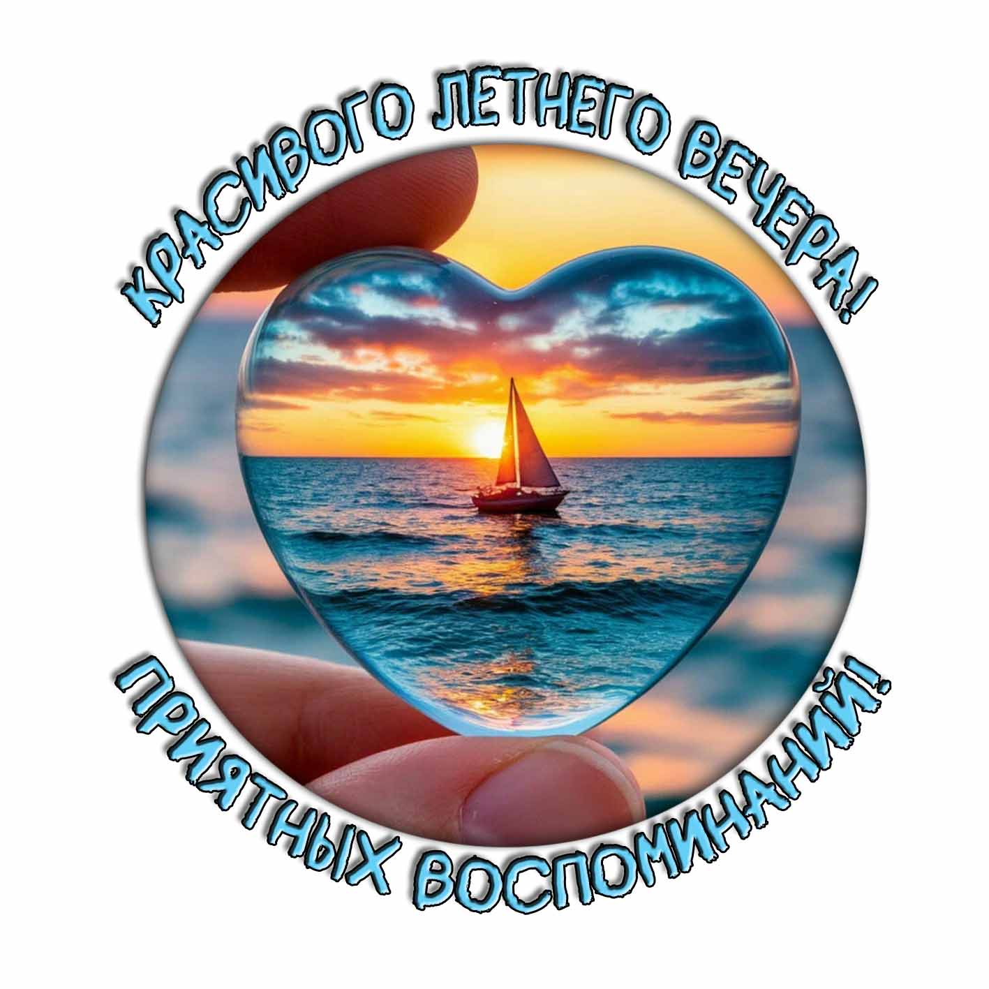 Картинка "Красивого летнего вечера! Приятных воспоминаний!"