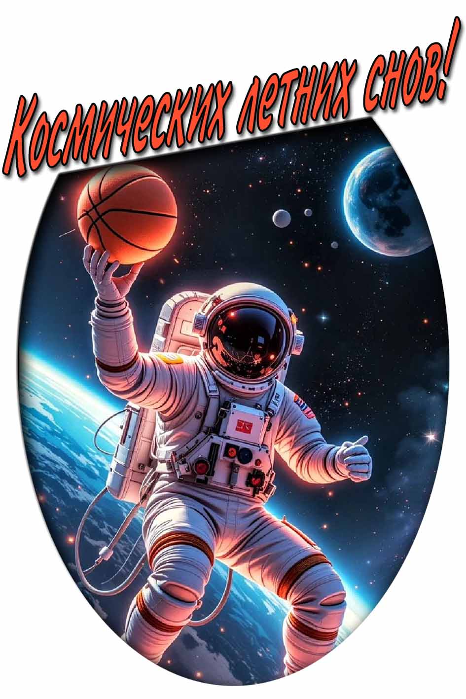 Космических летних снов! - картинка с космонавтом
