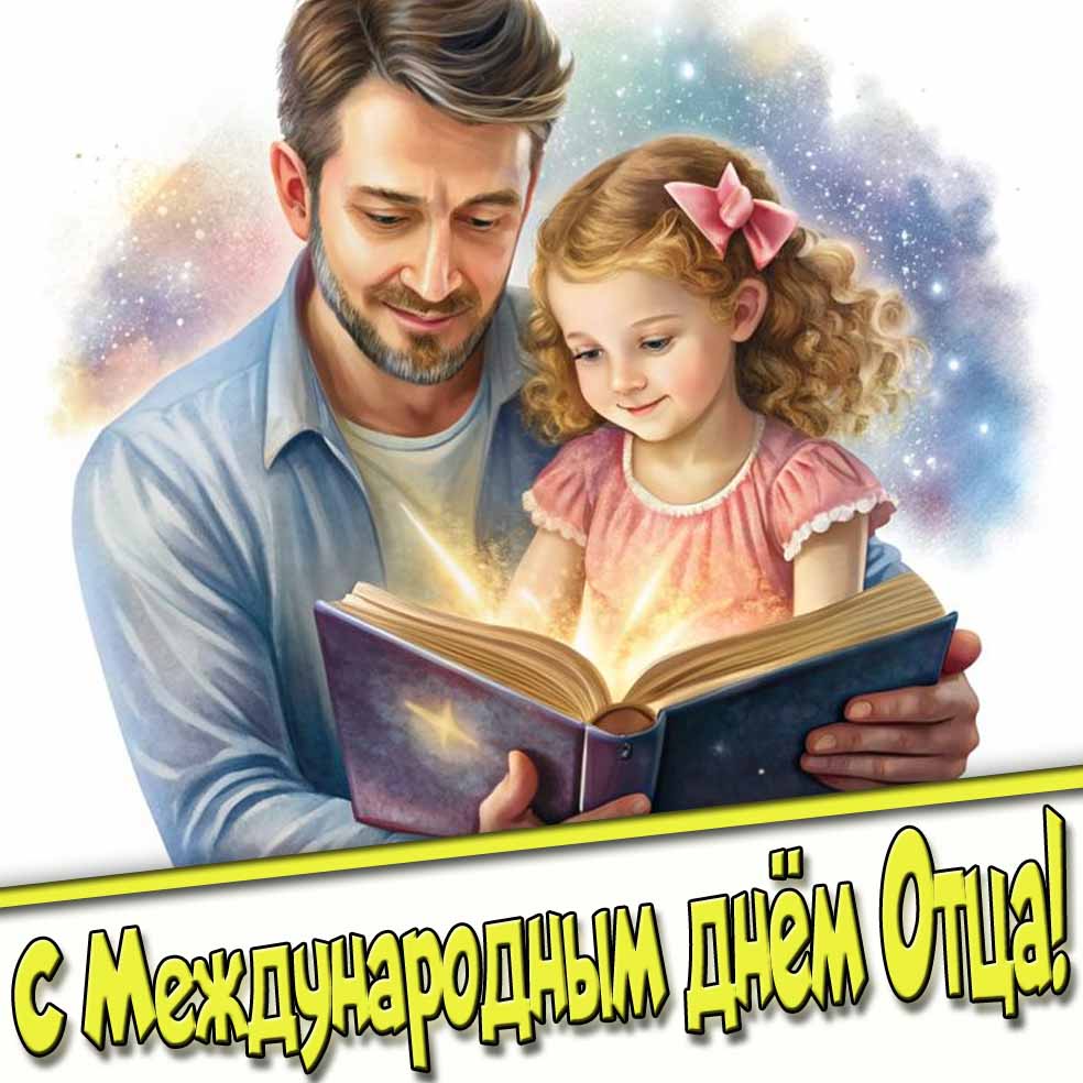 С Международным днём Отца! - добрая открытка от дочки