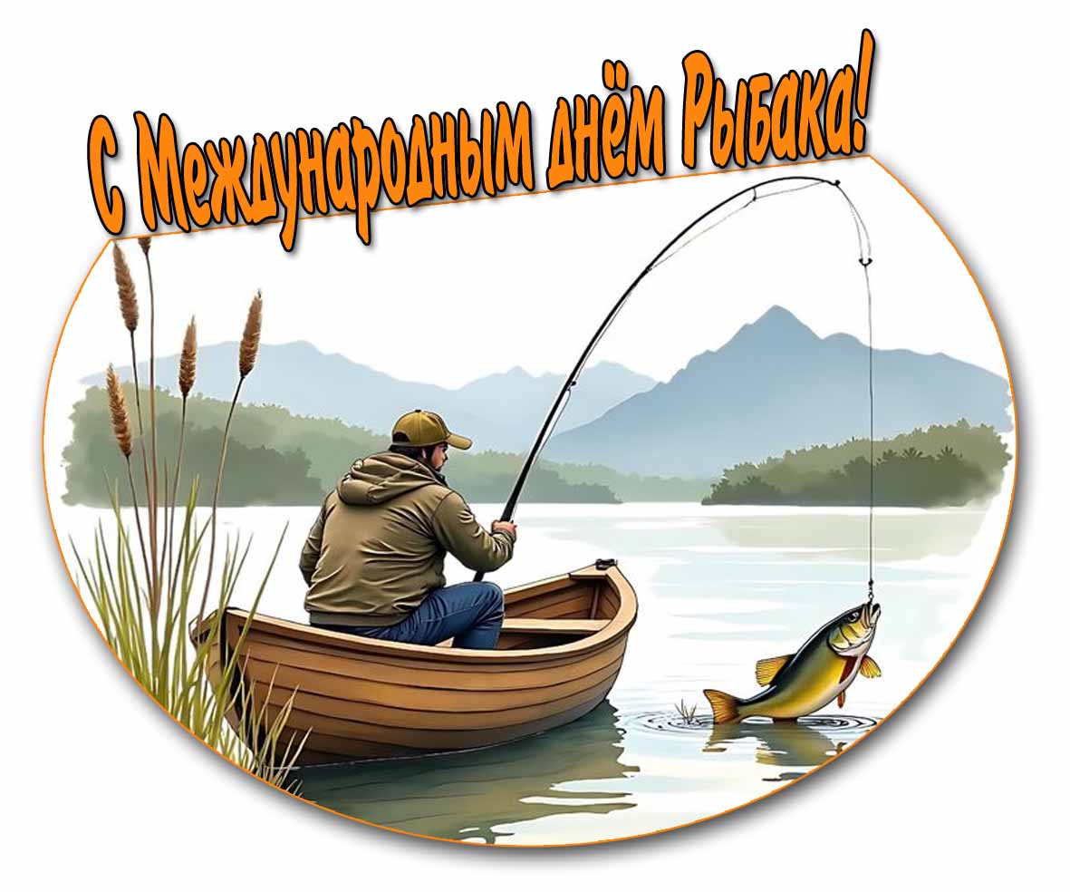 Красивая картинка с международным днём рыбака