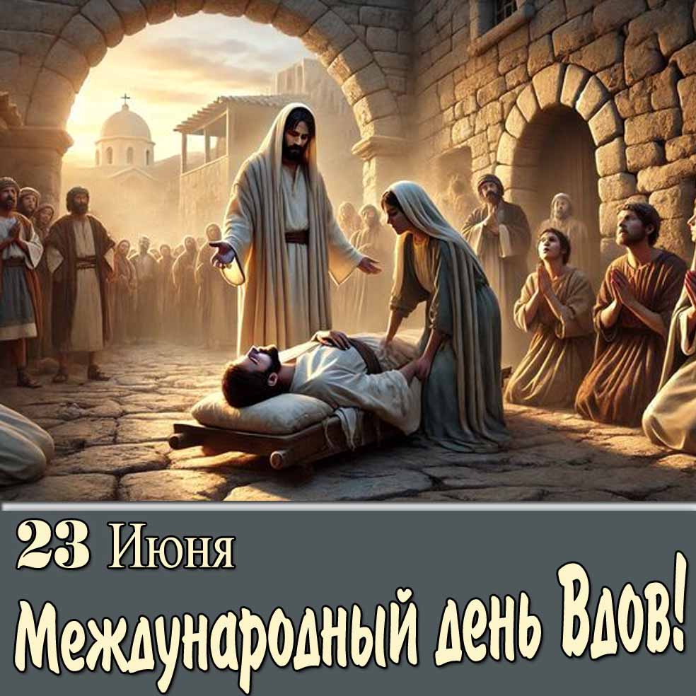 Православная открытка на международный день вдов 23 Июня
