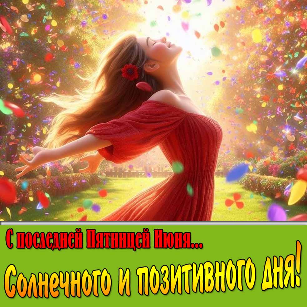 Картинка "С последней пятницей июня... Солнечного и позитивного дня!"