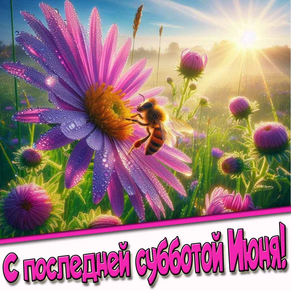 Красивая открытка с последней субботой Июня
