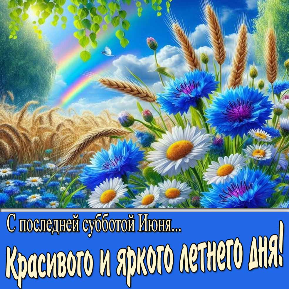 Картинка "С последней субботой Июня! Красивого и яркого летнего дня!"