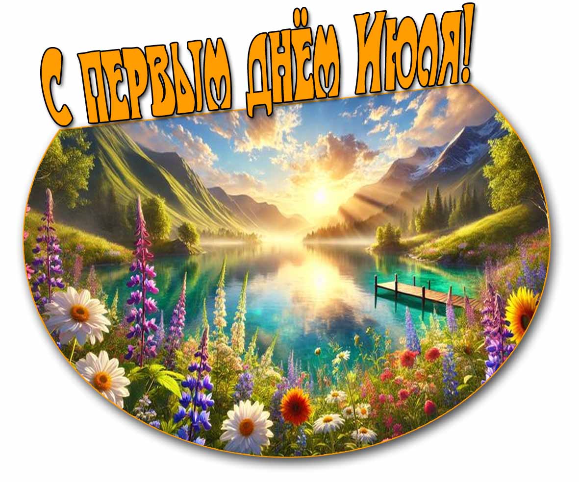 Картинка с первым днём Июля