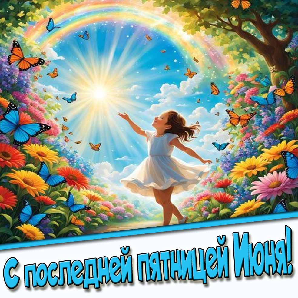 Открытка для поздравления с последней пятницей июня