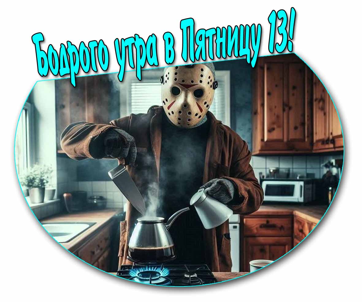 Картинка бодрого утра в Пятницу 13