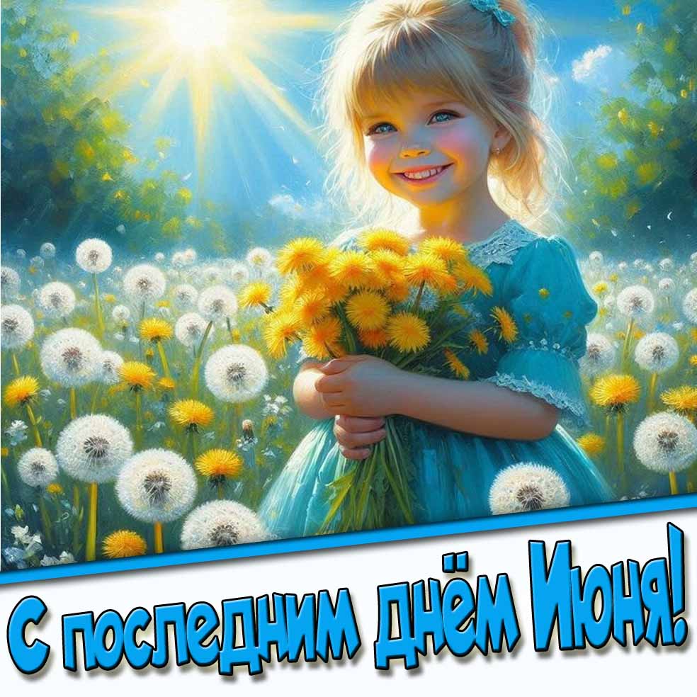 Красивая картинка с последним днём Июня