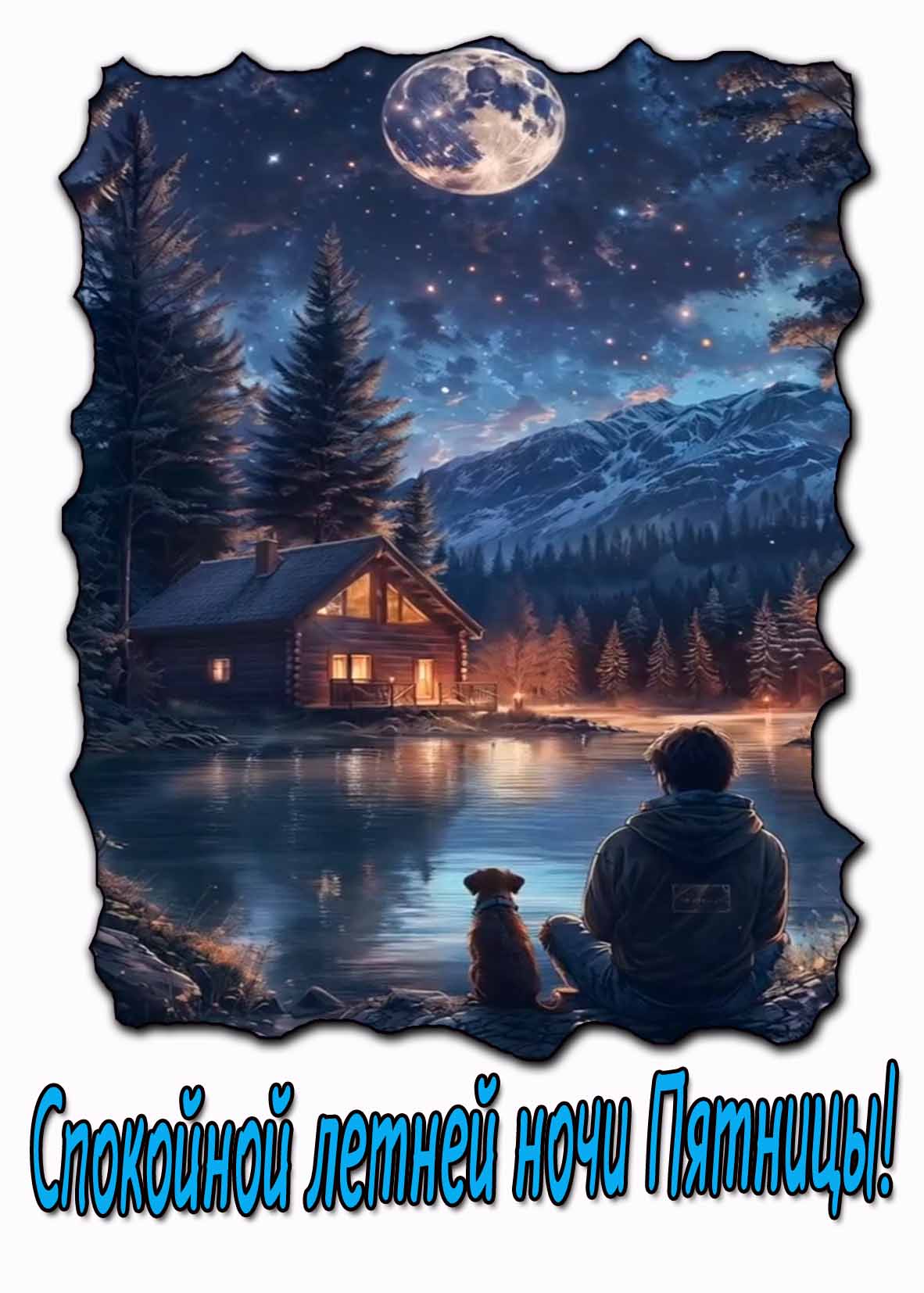 Красивая картинка спокойной летней ночи Пятницы