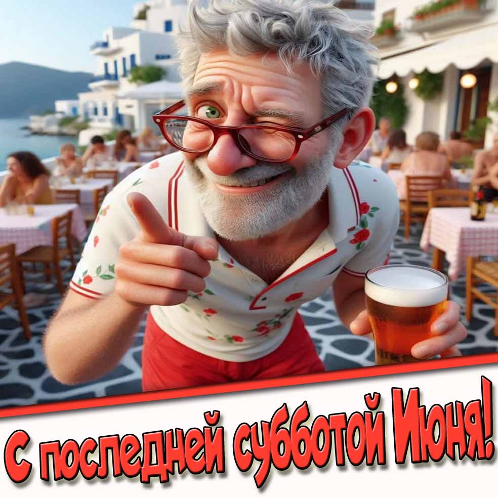 С последней субботой Июня! - прикольная открытка