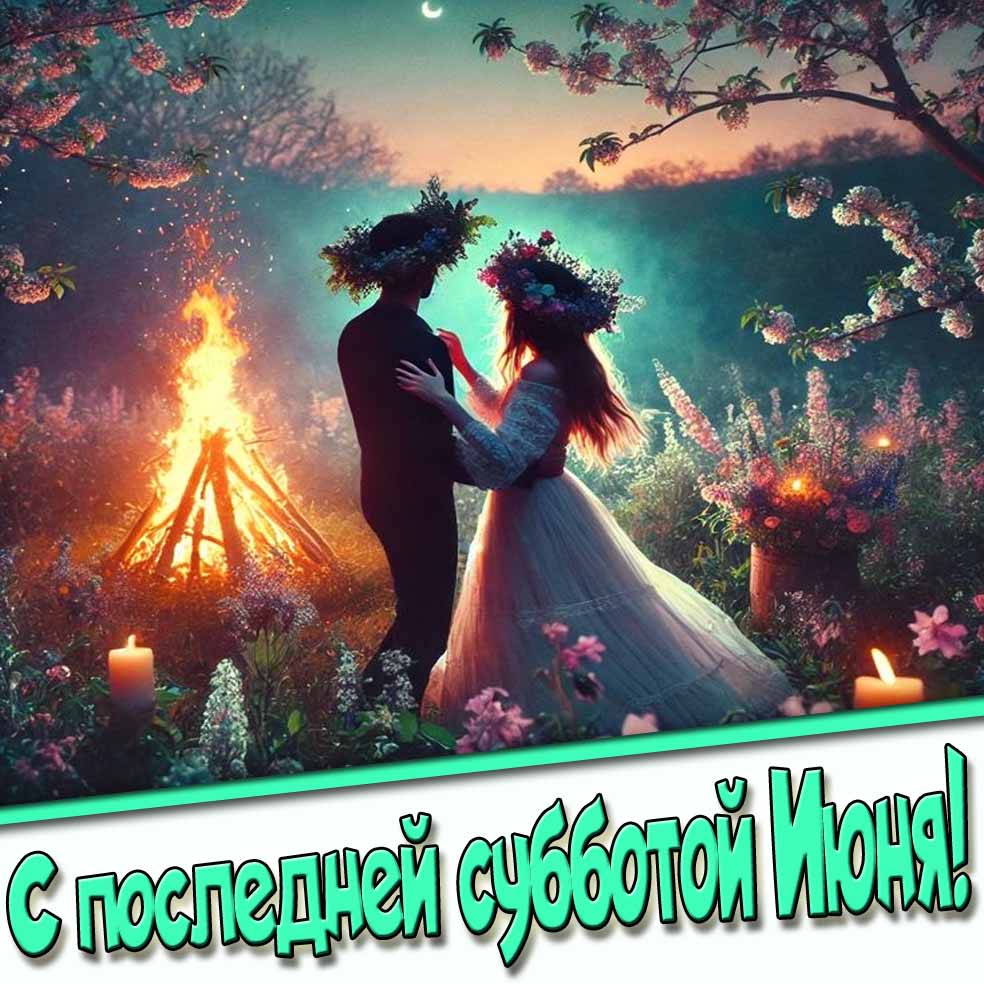 Открытка с последней субботой Июня