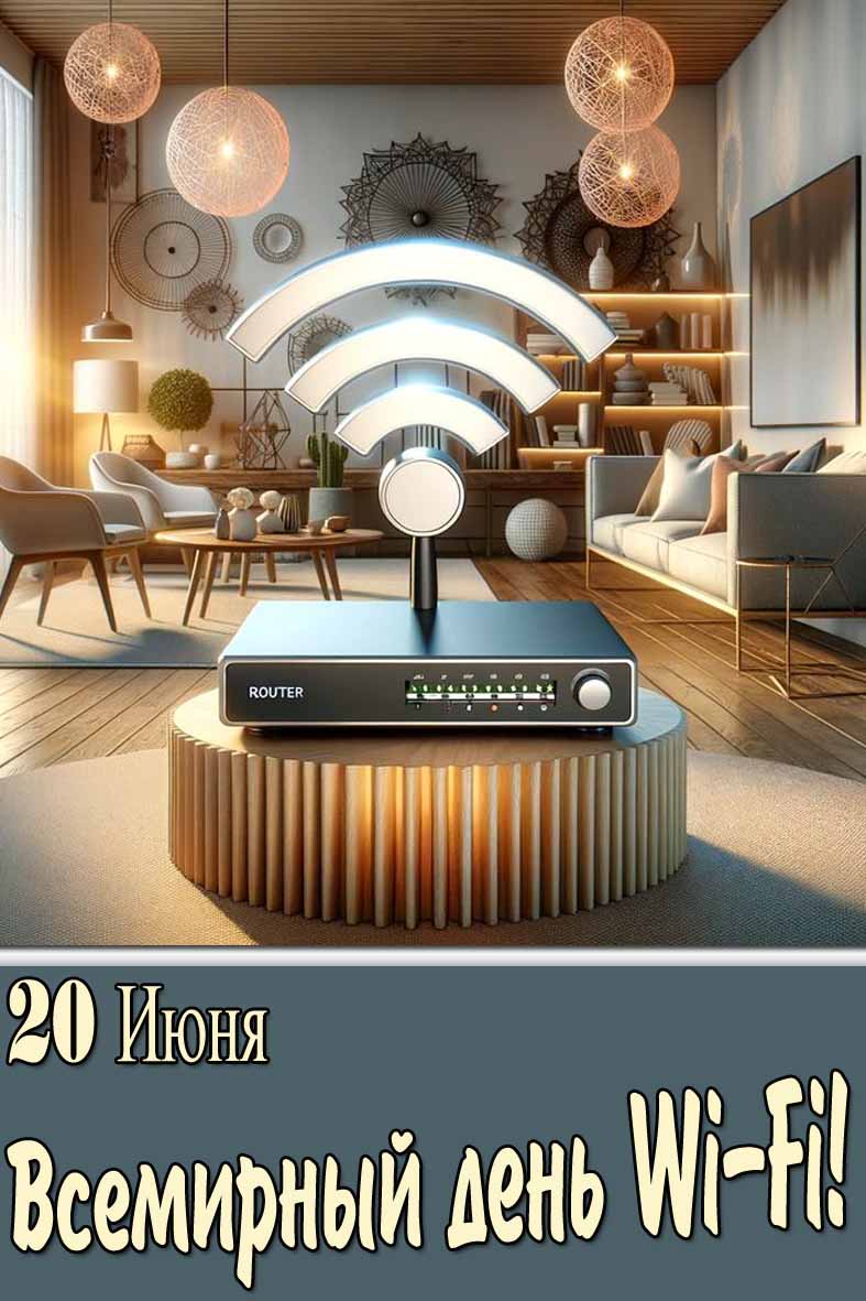 20 мая - Всемирный день Wi-Fi: праздничная открытка