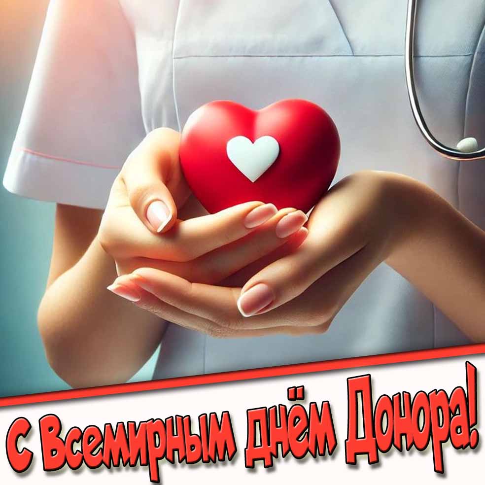 Красивая открытка с днём донора