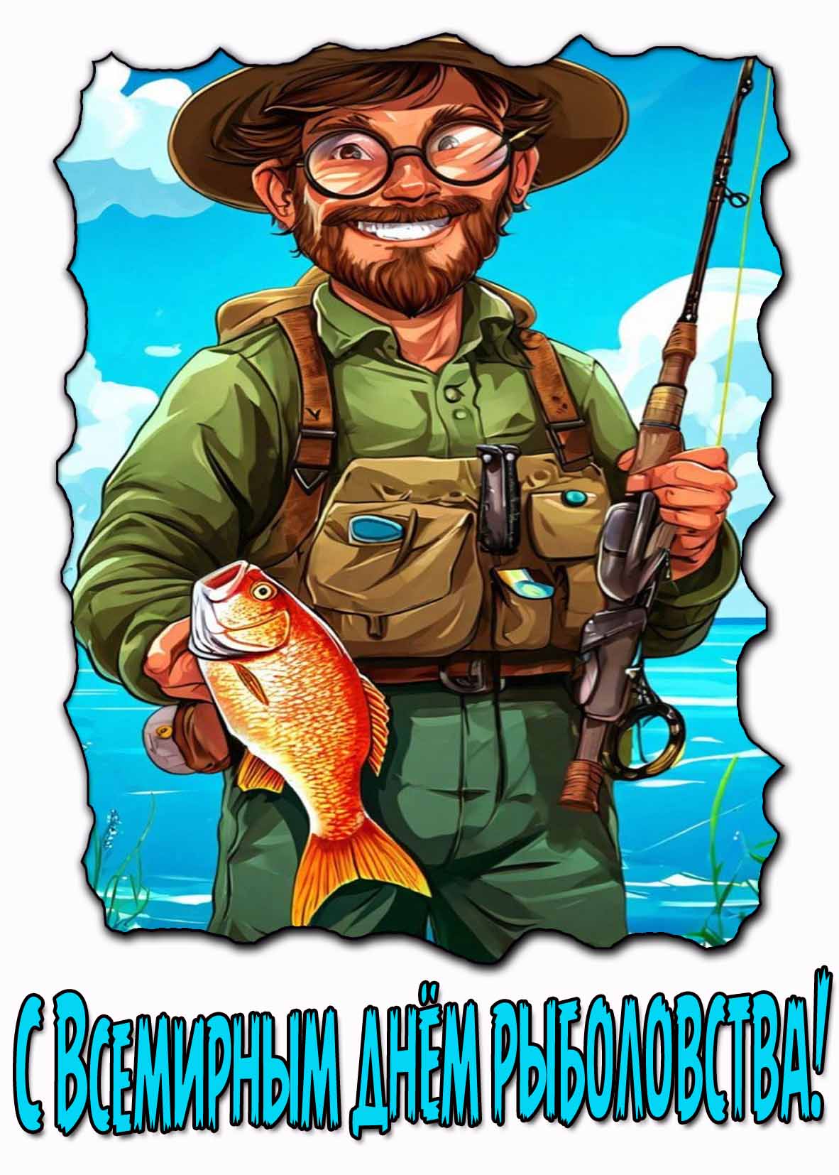 С Всемирным днём рыболовства! - прикольная картинка