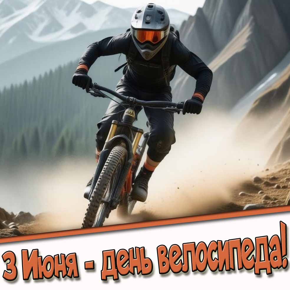 3 Июня - день велосипеда! - спортивная картинка