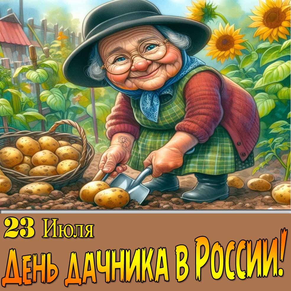 Прикольная картинка день дачника в России 23 Июля