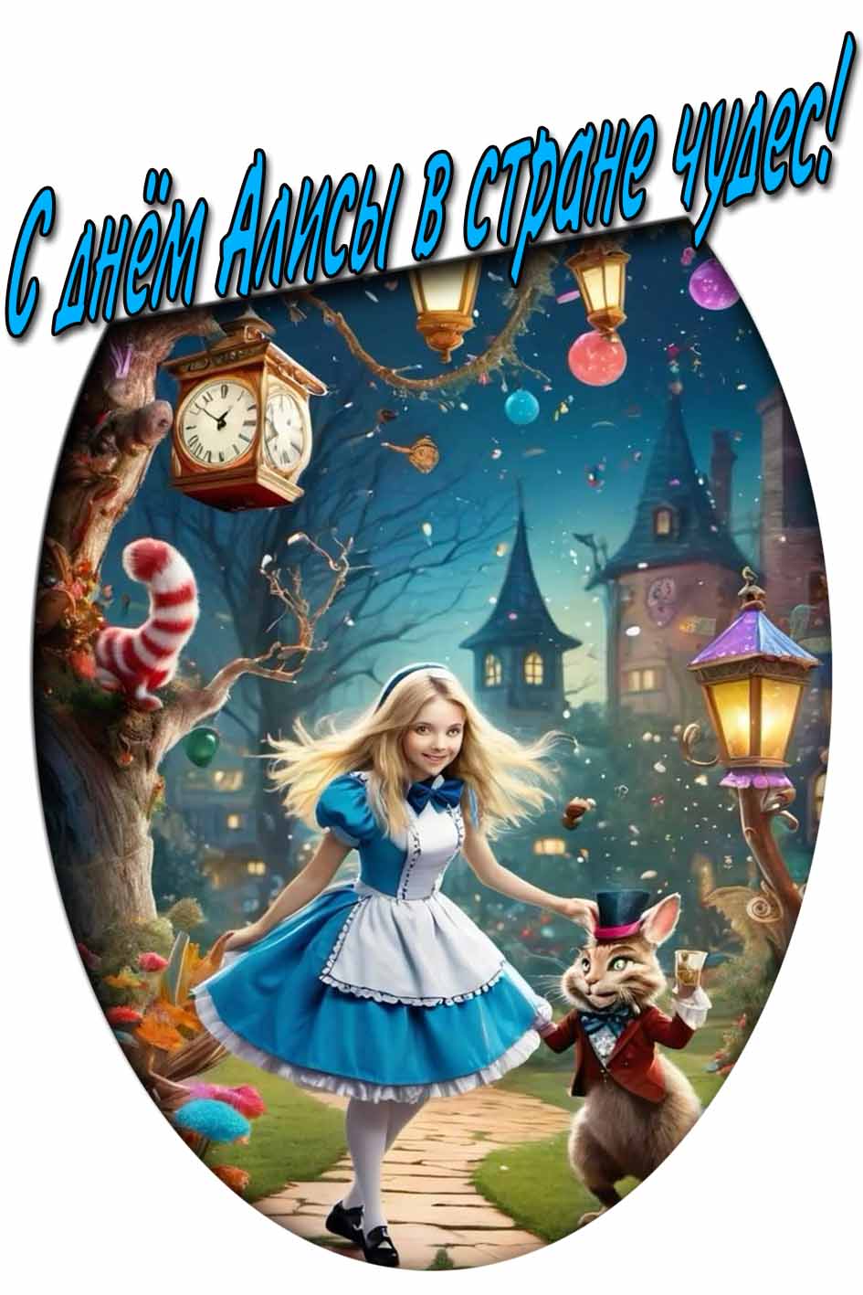 С днём Алисы в стране чудес! - картинка на телефон