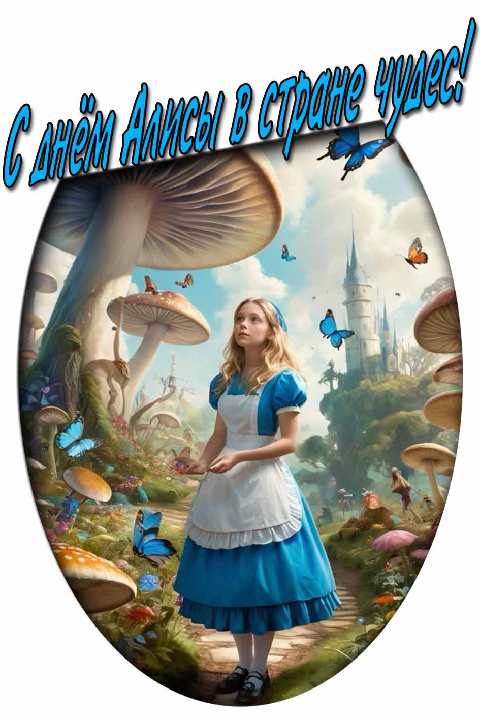 С днём Алисы в стране чудес! - красивая открытка