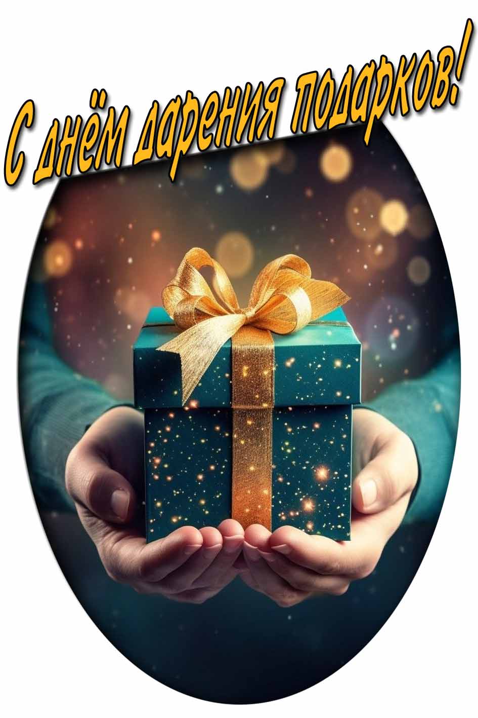 С днём дарения подарков! - красивая открытка