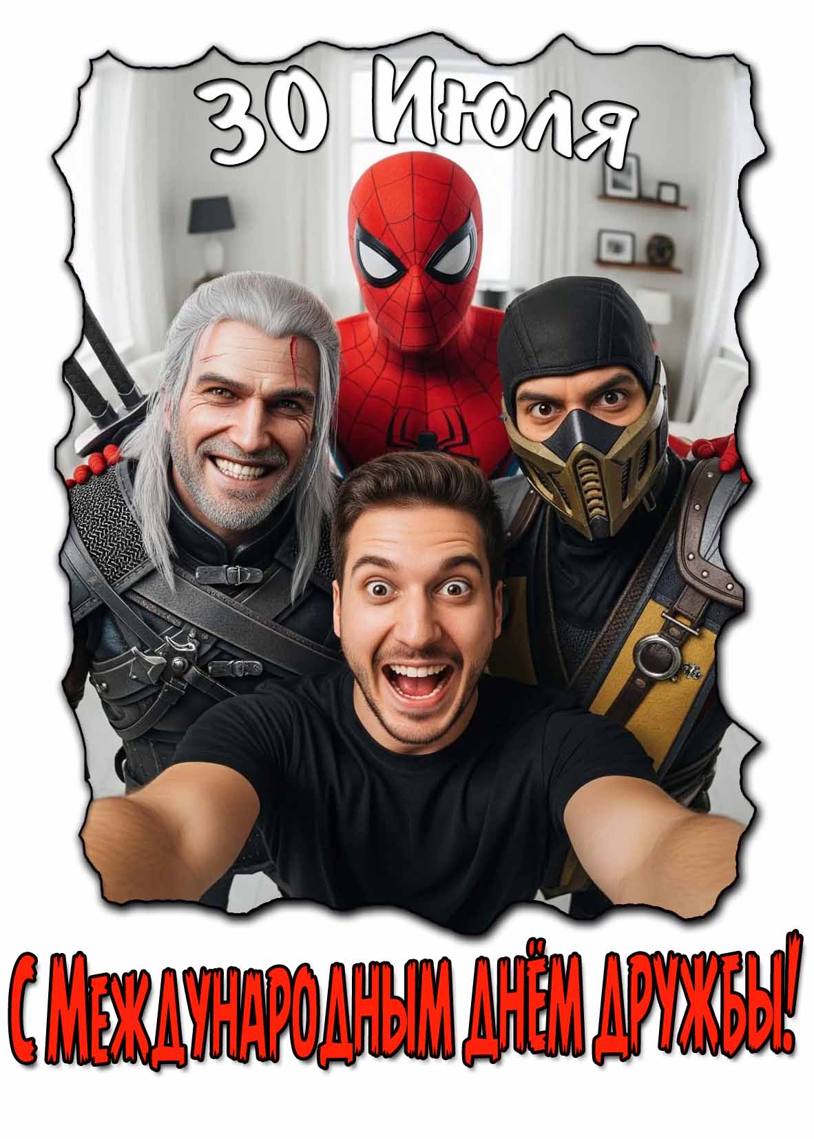 Открытка с Международным днём дружбы 30 Июля