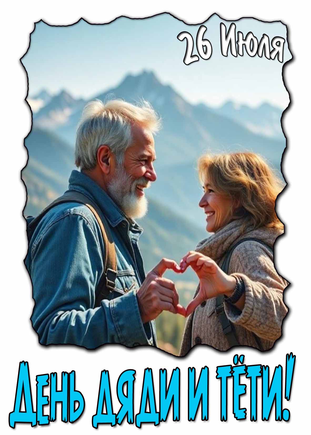 Красивая картинка на день дяди и тёти 26 Июля