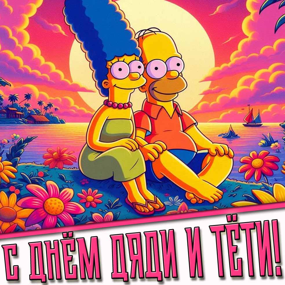 С днём дяди и тёти! - картинка из Симпсонов