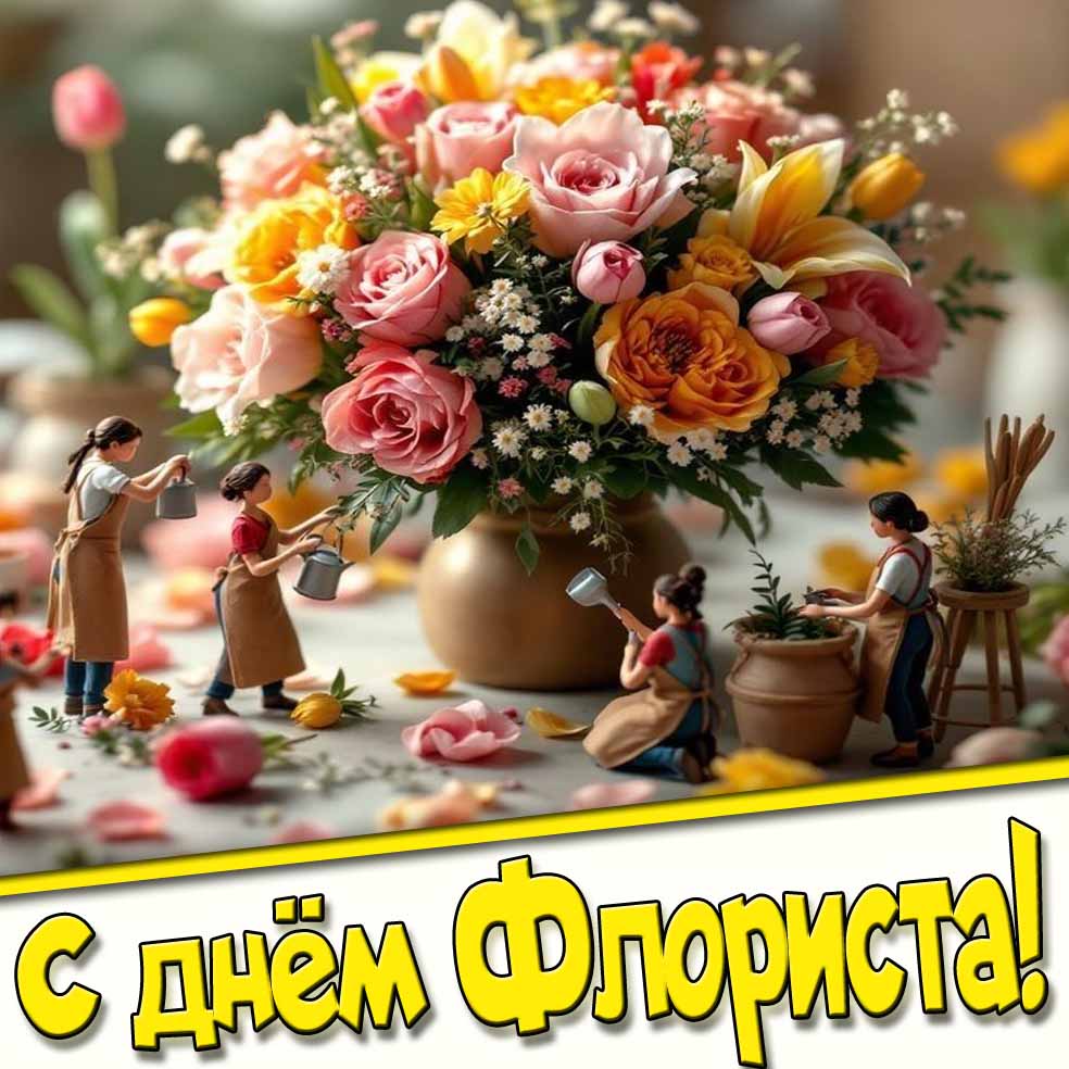 Креативная картинка ко дню флориста