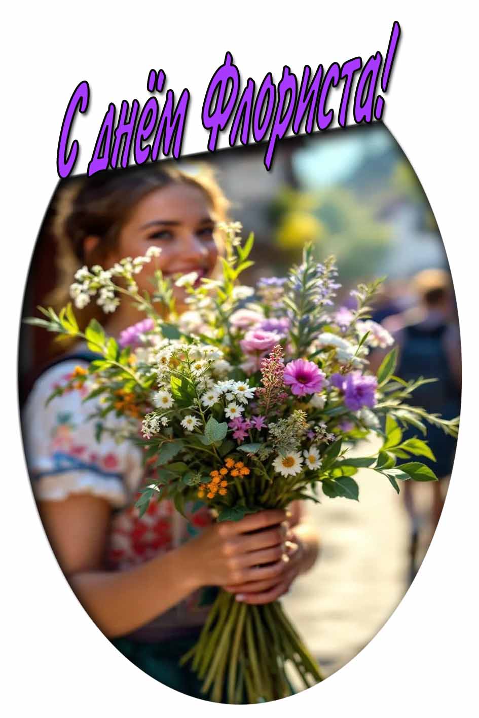 С днём Флориста! - открытка с цветами