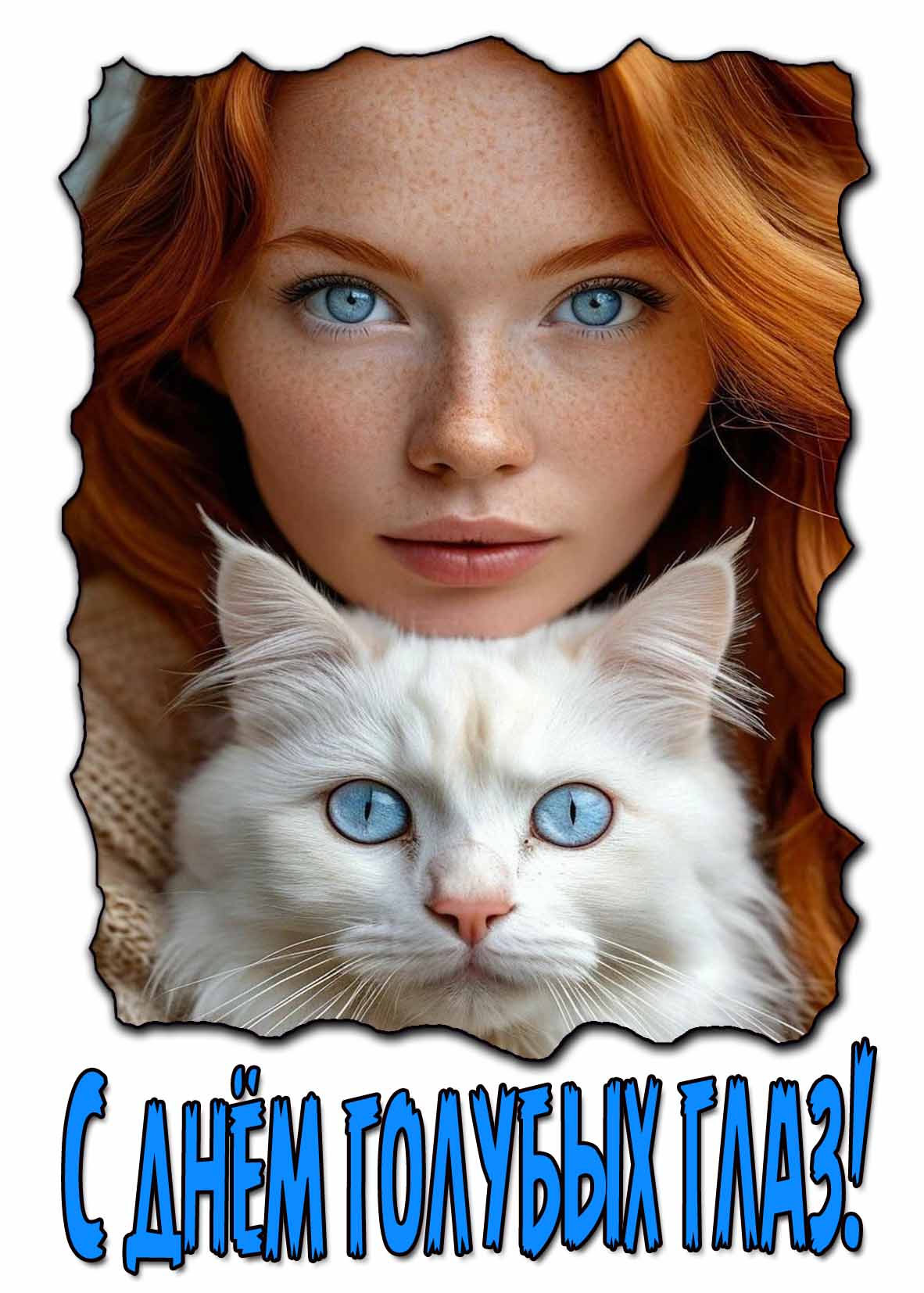 Картинка с днём голубых глаз
