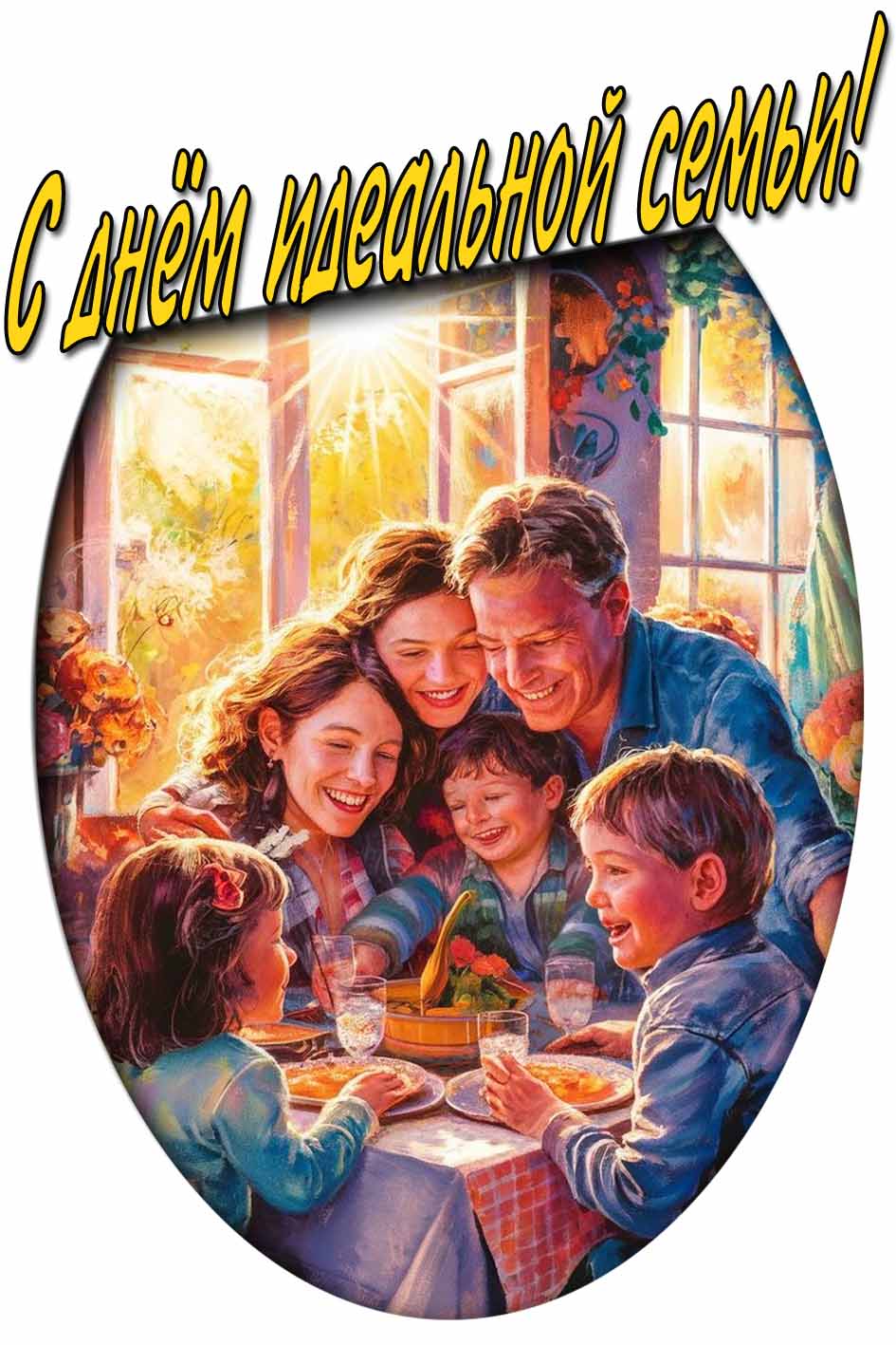 Открытка с днём идеальной семьи
