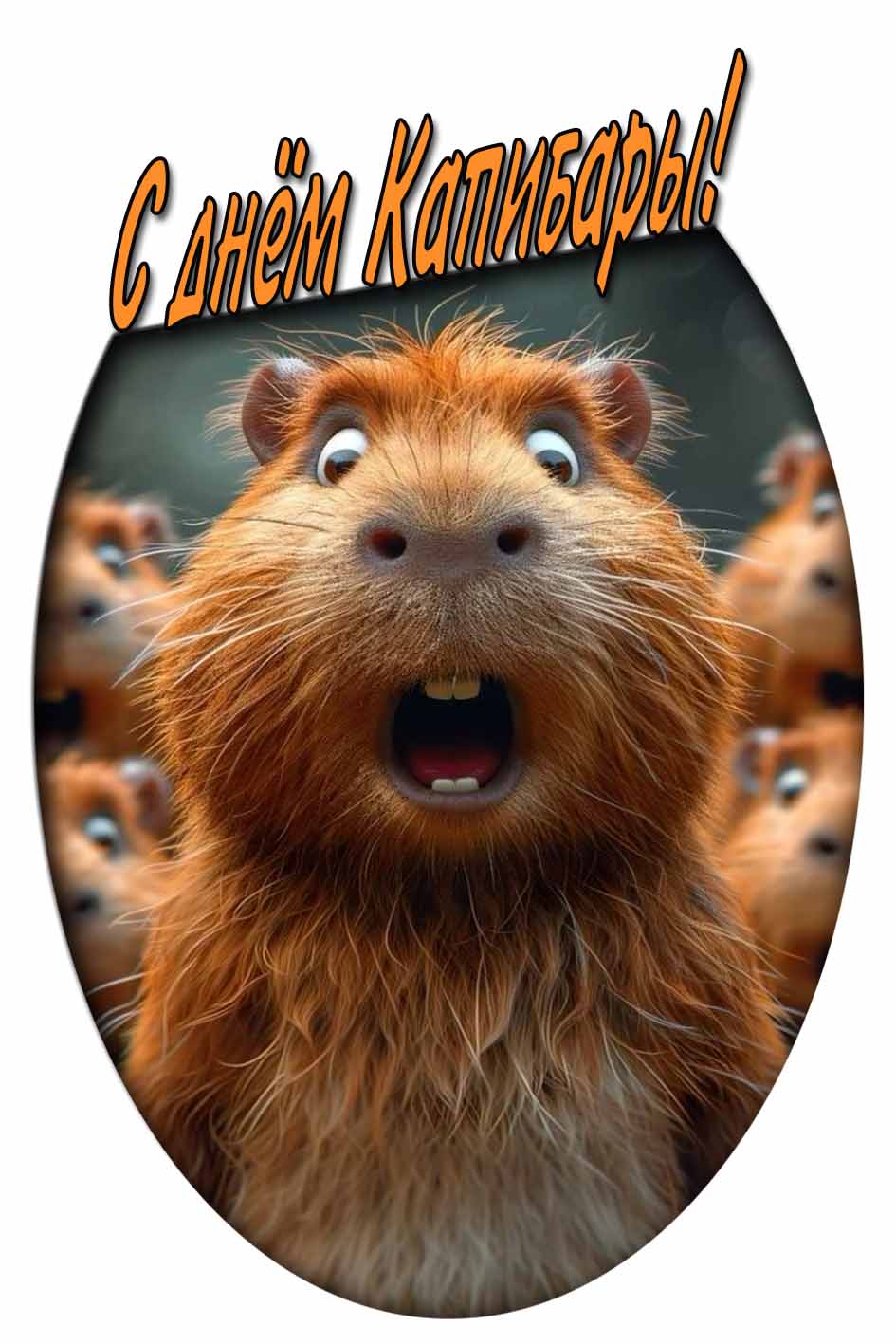 С днём капибары! - смешная картинка