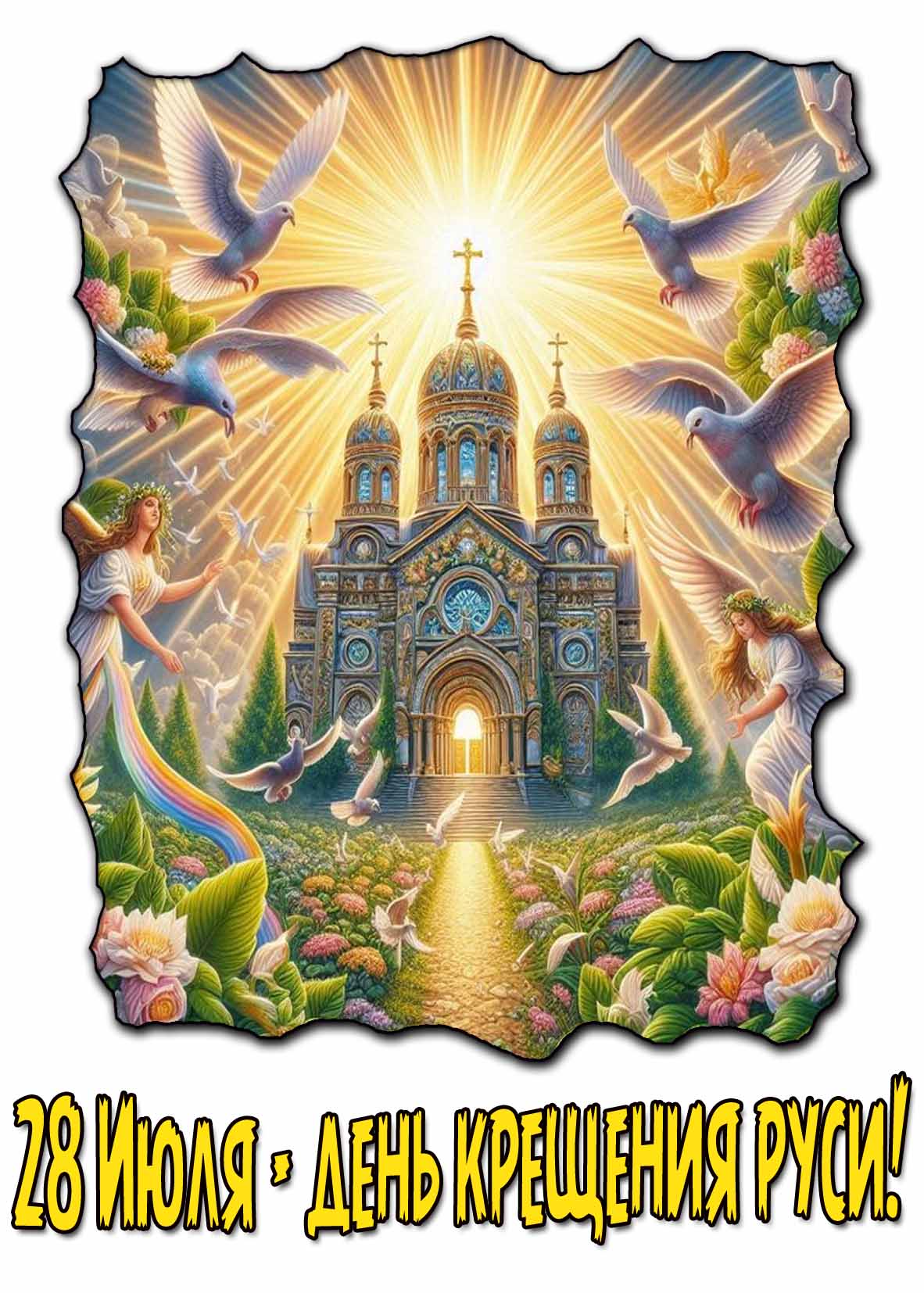 Открытка 28 Июля день крещения Руси