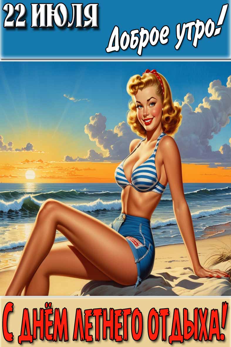 Картинка "22 Июля доброе утро! С днём летнего отдыха!"