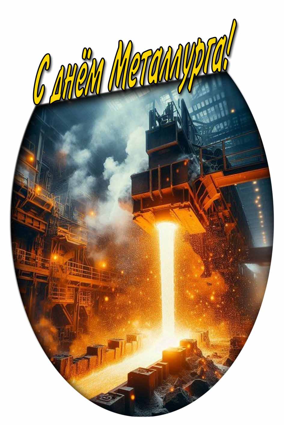 С днём Металлурга! - эффектная открытка